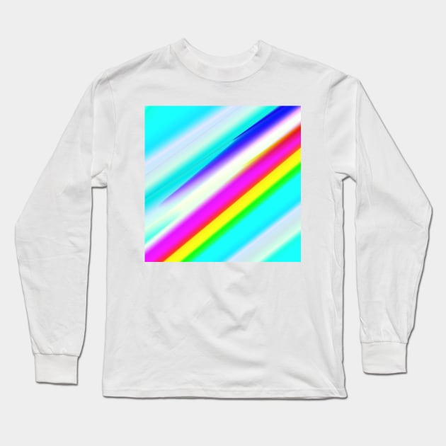 colorful abstract rainbow texture art Long Sleeve T-Shirt by Artistic_st